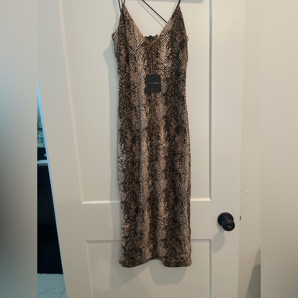 JLUXLABEL Snakeskin Pattern Dress